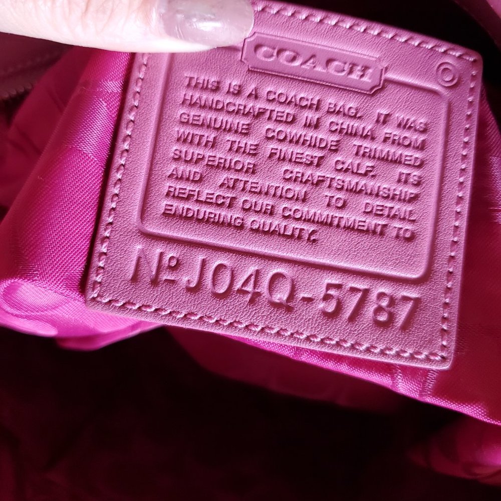 Vintage Rare Coach Gallery Pink Leather Tote Bag Purse Large - Picture 14 of 14